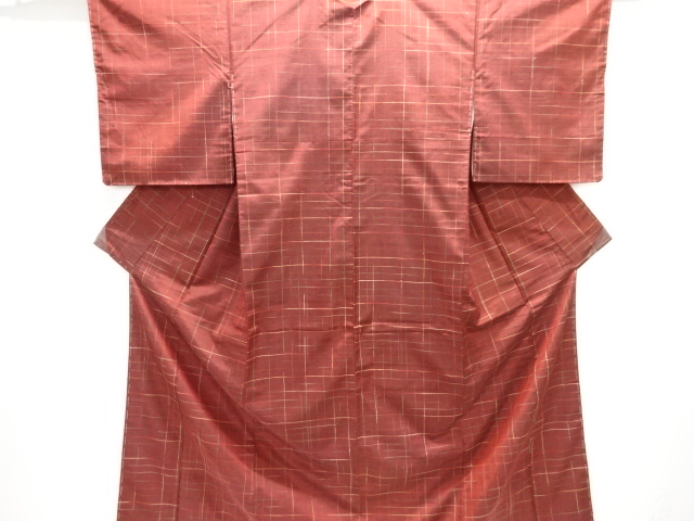 JAPANESE KIMONO / FUSHI TSUMUGI / WOVEN GRID